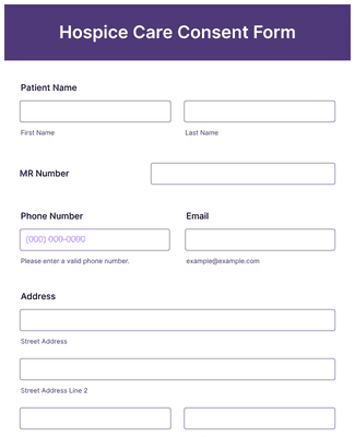 Form Templates: Hospice Consent Form