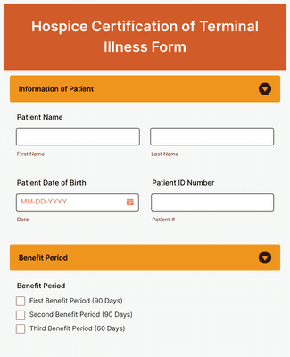 Hospice Certification of Terminal Illness Form