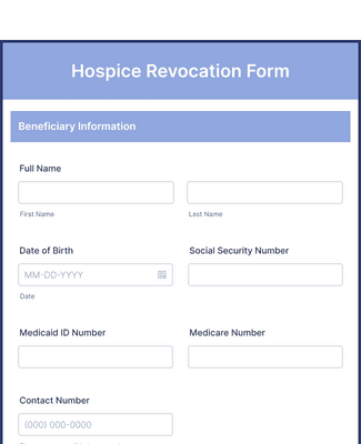 Form Templates: Hospice Revocation Form