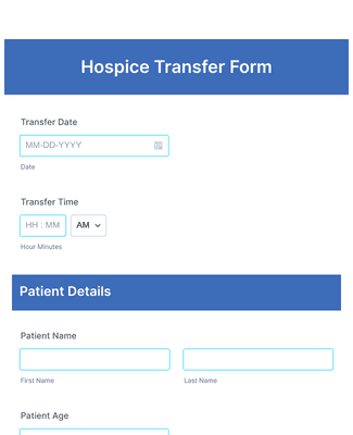 Hospice Transfer Form
