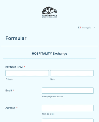 Form Templates: Hospitality Aventuro