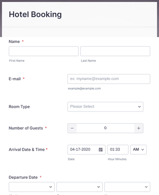 Flight Reservation Form Template | Jotform