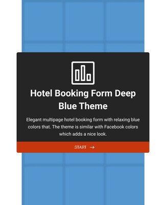 Hotel Booking Form - Deep Blue Theme