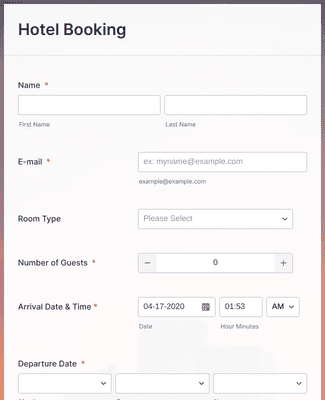 Hotel Reservation Form Template | Jotform