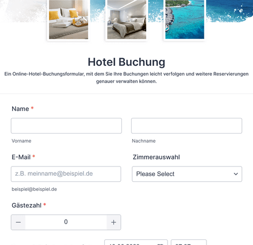 Form Templates: Hotel Buchungsformular
