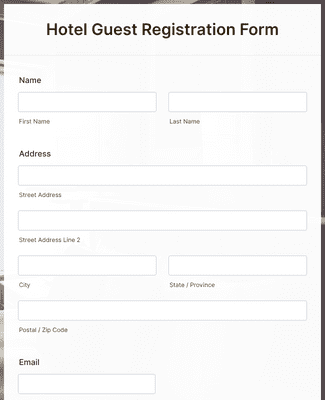Hotel Reservation Form Template JotForm