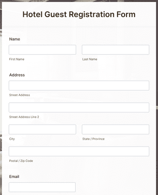 Hotel Guest Registration Form Template | Jotform