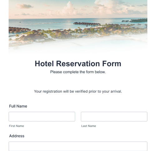 Hotel Reservation Form Template | Jotform