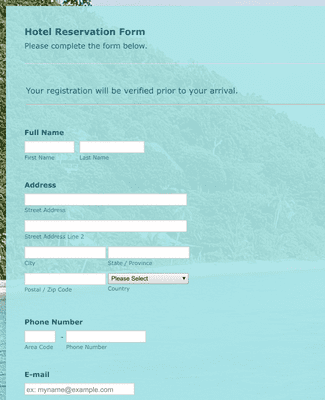 Reservation Forms - Form Templates | Jotform