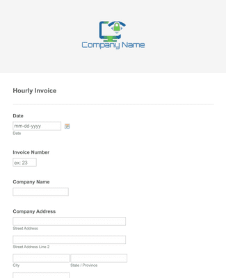 hourly invoice form template jotform