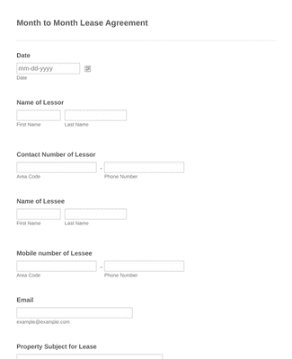 House Booking Form