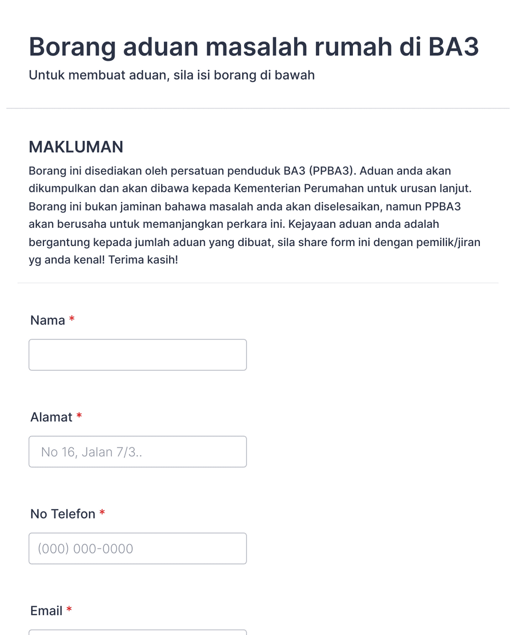 House Defect Form Template | Jotform