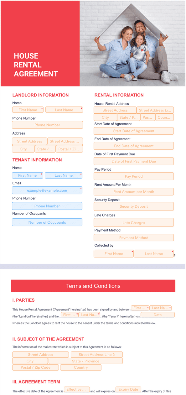 Prodect Rent House Product Rental Agreement Template