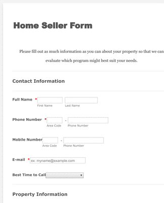 Property Valuation Request Form Template | JotForm
