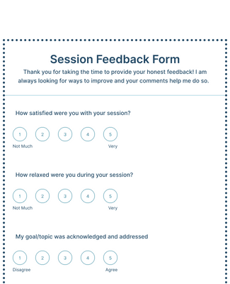 Session Feedback Form Template Jotform