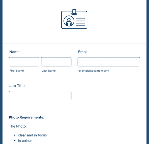 ID Card Request Form Template | Jotform