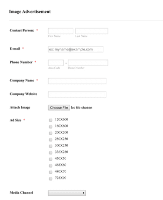 Text Only Advertisement Form Template | Jotform