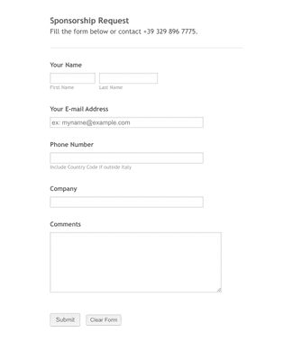 Form Templates: Individual Sponsorship Request	