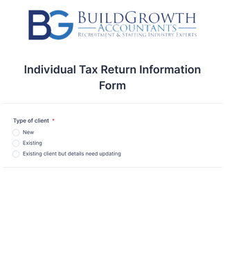 Individual Tax Return Information Form
