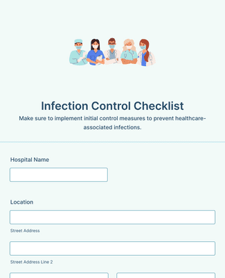 Infection Control Checklist Form Template | Jotform