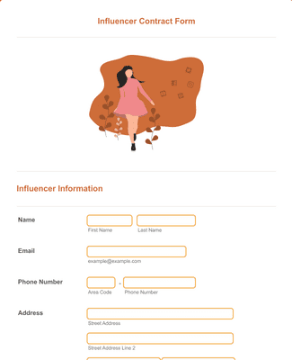 Form Templates: Influencer Contract Form