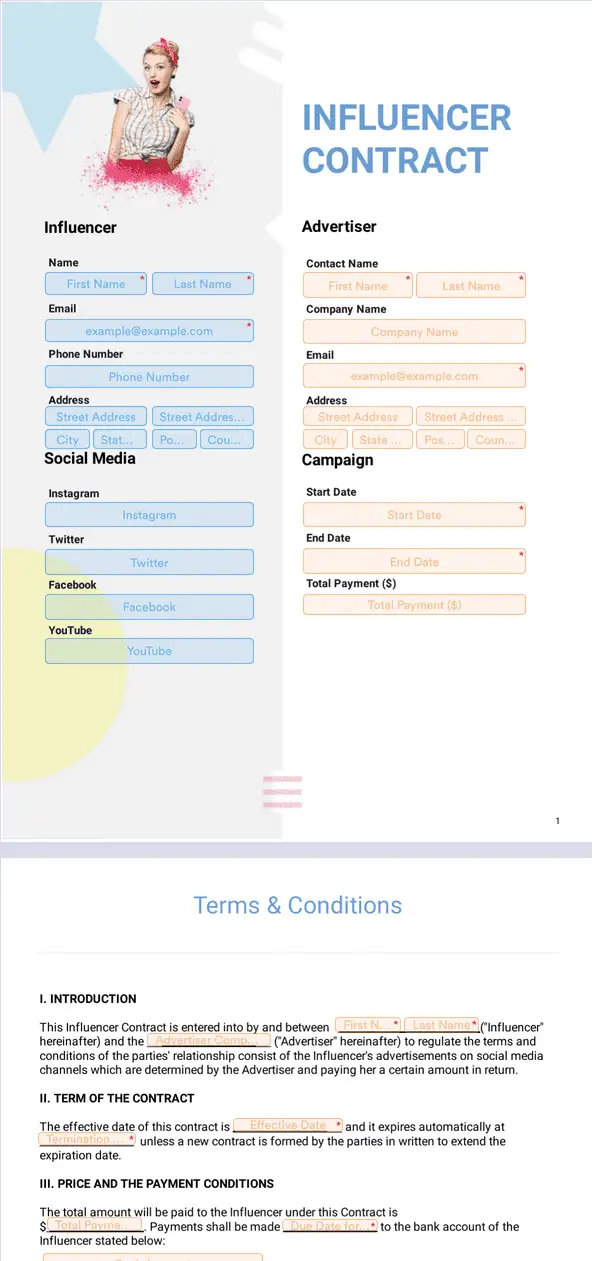 Influencer Contract