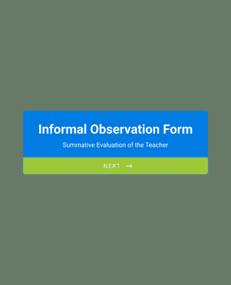 Form Templates: Informal Observation Form