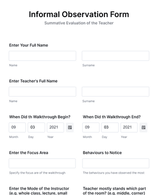Daily Observation Report Form Template | Jotform
