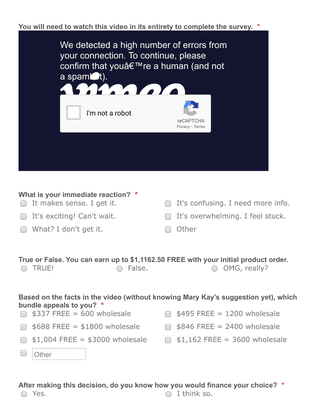 Initial Order Info Survey