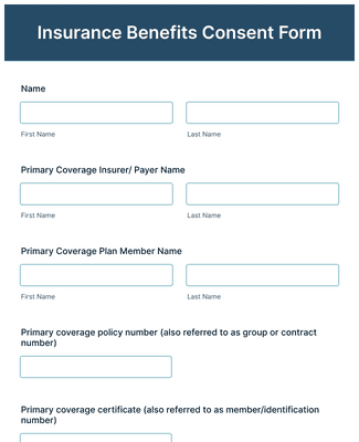 Form Templates: Insurance Benefits Consent Form