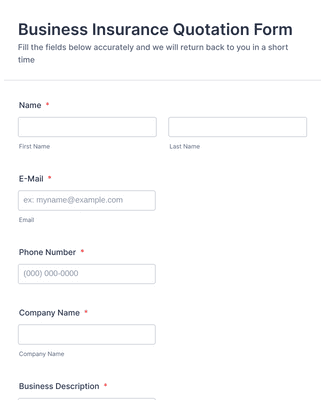 Free Insurance Templates | Jotform