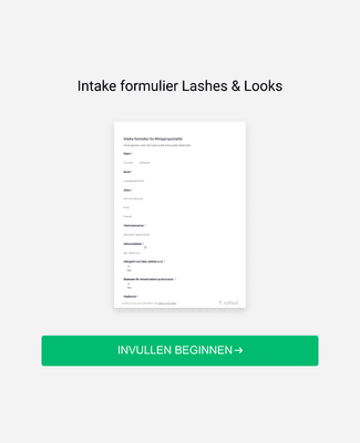 Form Templates: Intake Formulier Lashes & Looks 