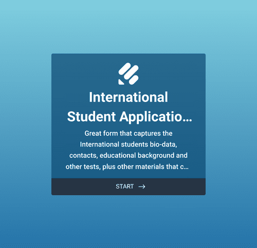 Form Templates: International Student Application Form