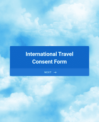 Form Templates: International Travel Consent Form