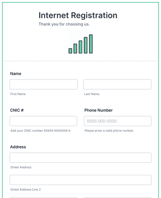 Internet Registration Form Template | Jotform