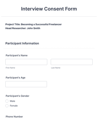 Interview Consent Form Template | Jotform