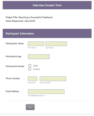 Interview Consent Form Template | JotForm