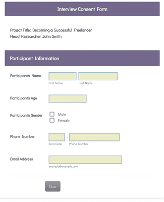 Form Templates: Interview Consent Form