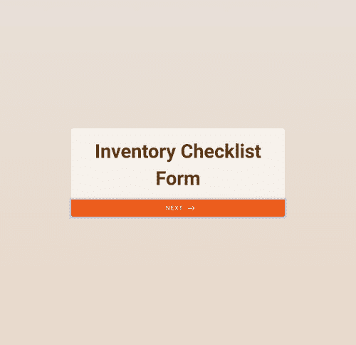 Form Templates: Inventory Checklist Form