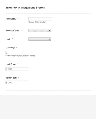 Inventory Management Form Template | Jotform