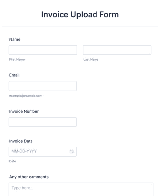 Invoice Upload Form