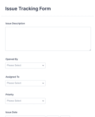 Template issue-tracking-form