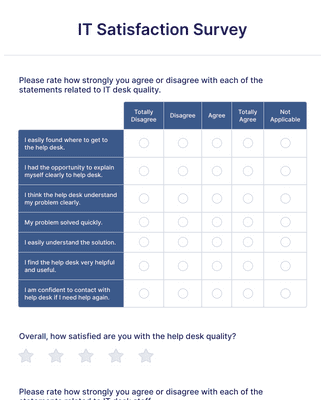 IT Satisfaction Survey Form Template | Jotform