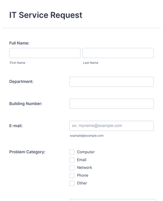 IT Service Request Form Template | JotForm
