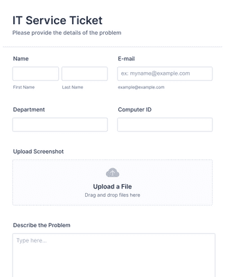 IT Service Request Form Template | Jotform
