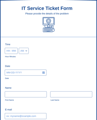 IT Service Request Form-2 Form Template | Jotform