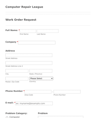 Form Templates: IT Service Verzoekformulier