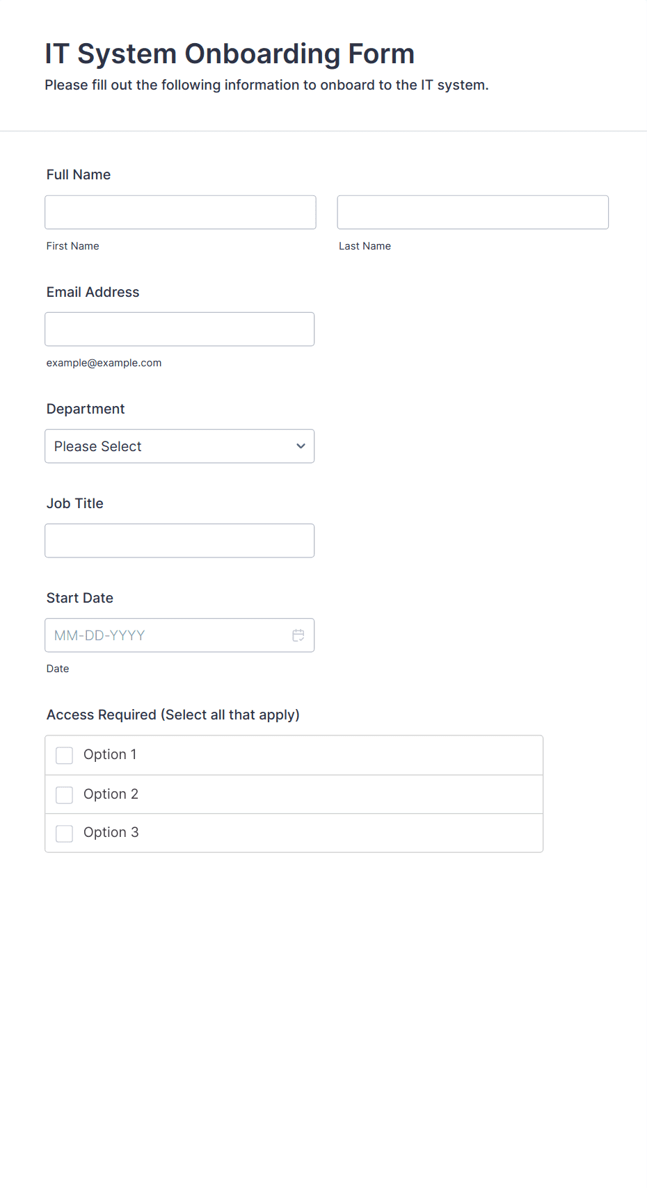 Template it-system-onboarding-form