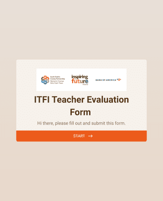 Form Templates: ITFI Evaluation Form 