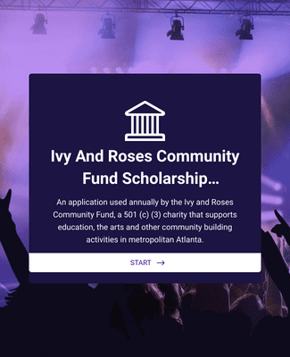 Form Templates: Ivy and Roses Community Fund Scholarship Application